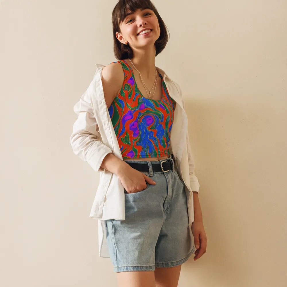 Childish Strokes on Crop Top — Front