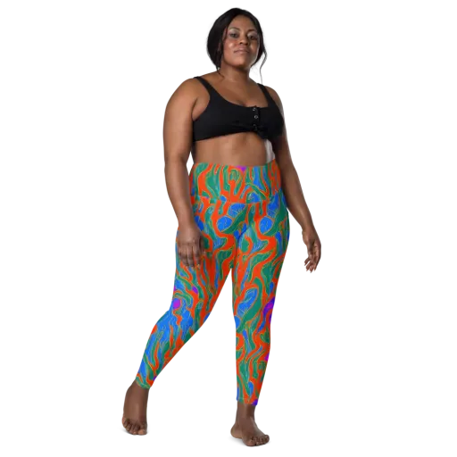 Childish Strokes on a Leggings with Pockets