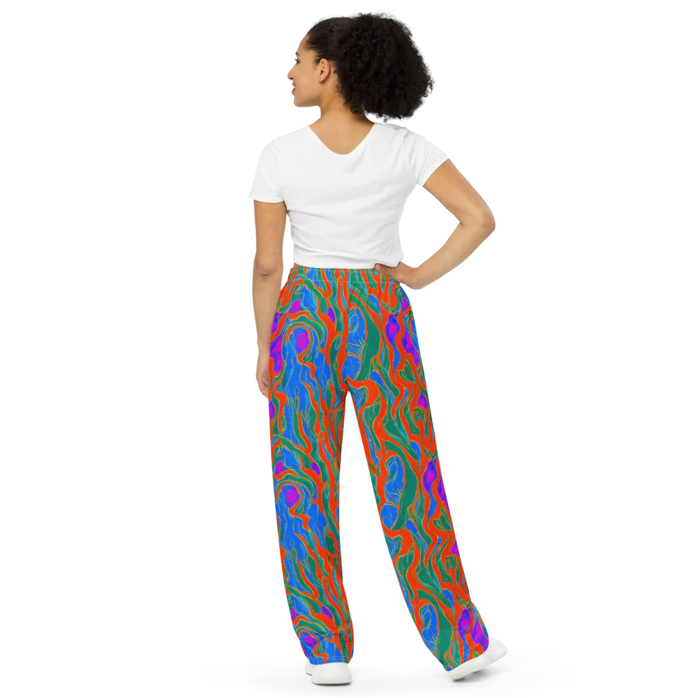 Childish Strokes on Wide-Leg Pants — Back