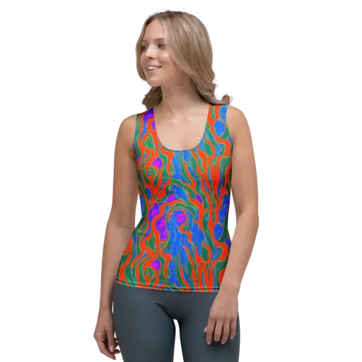 Childish Strokes on a Women's Tank Top