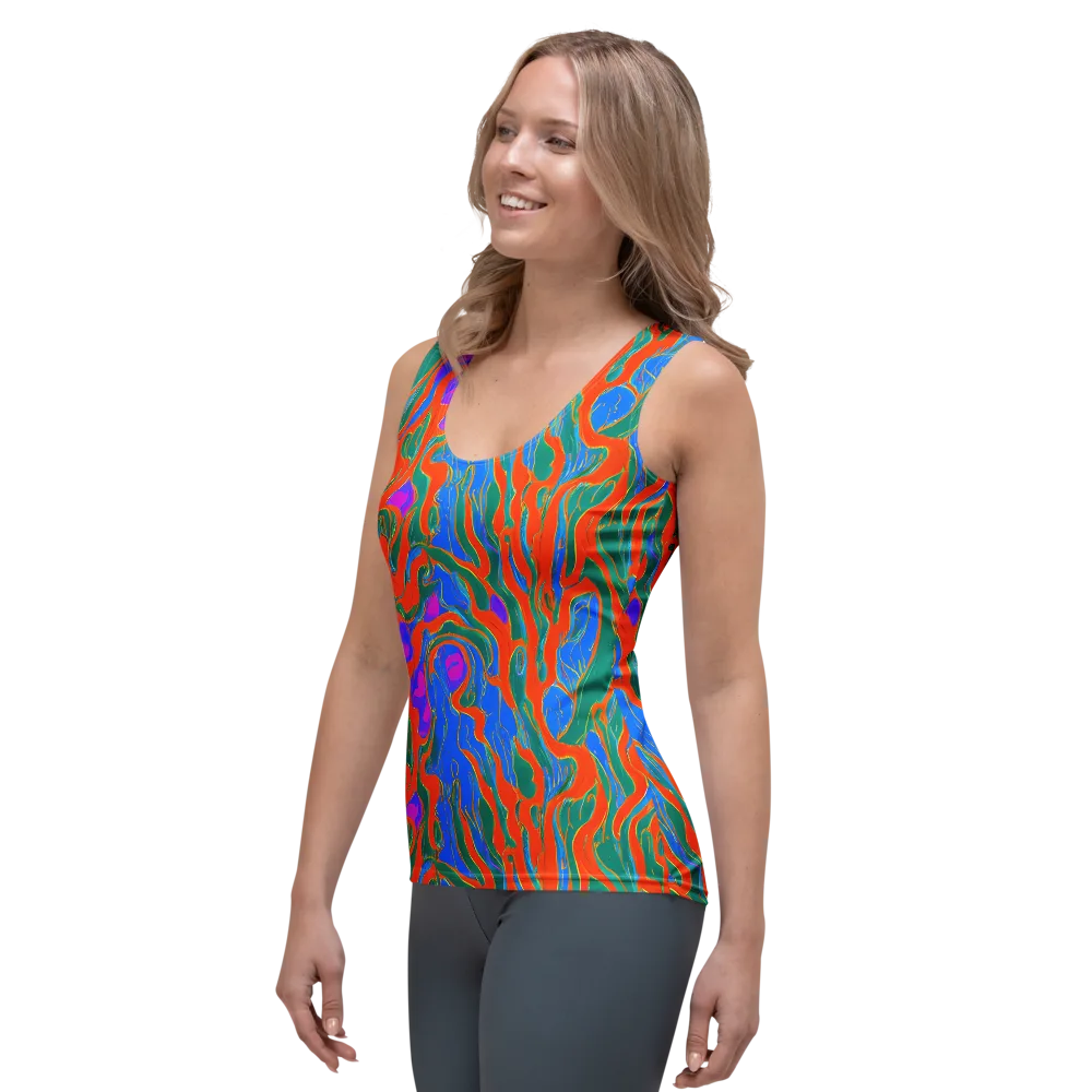 Childish Strokes on Women's Tank Top — Left Front