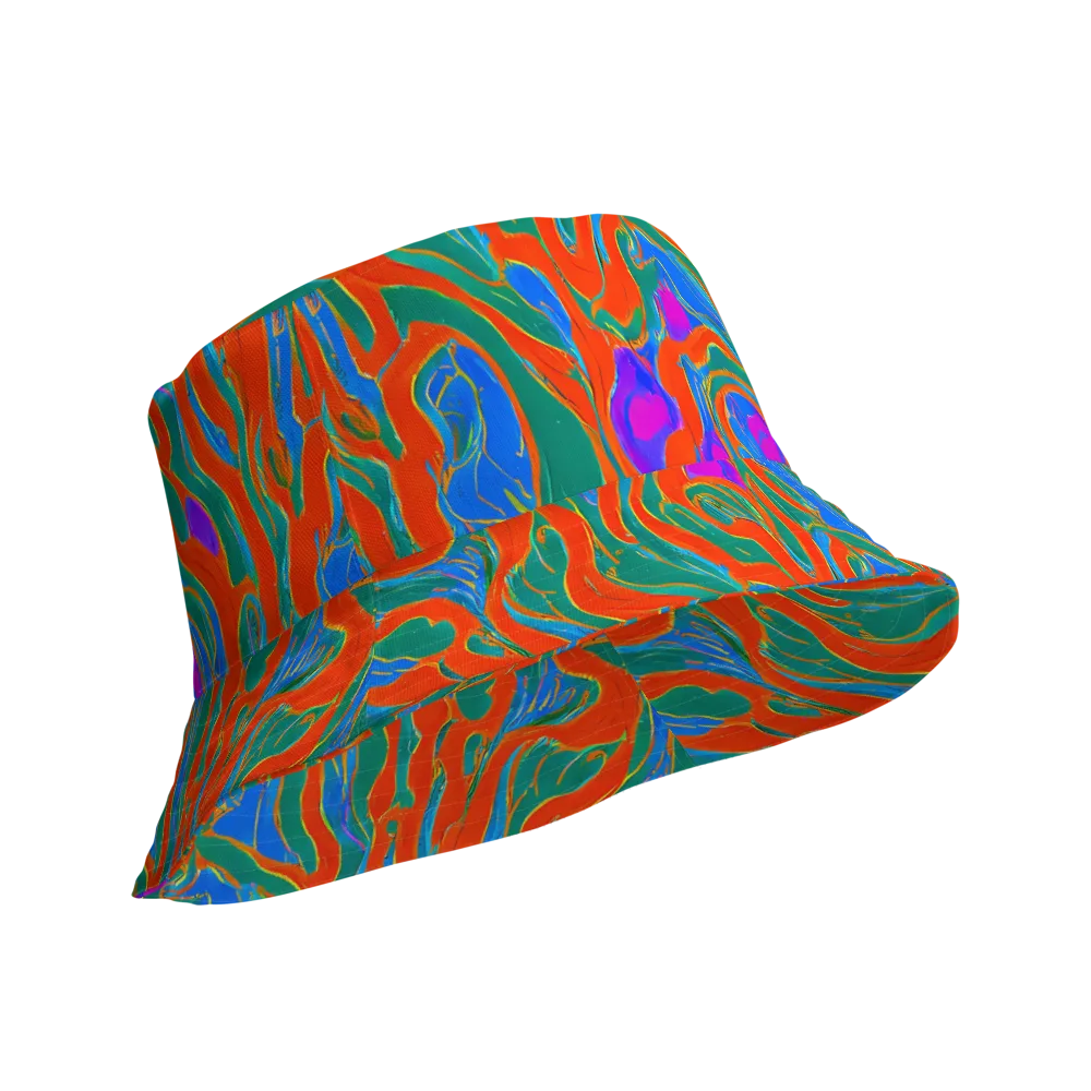 Childish Strokes on Reversible Bucket Hat — Product details Outside