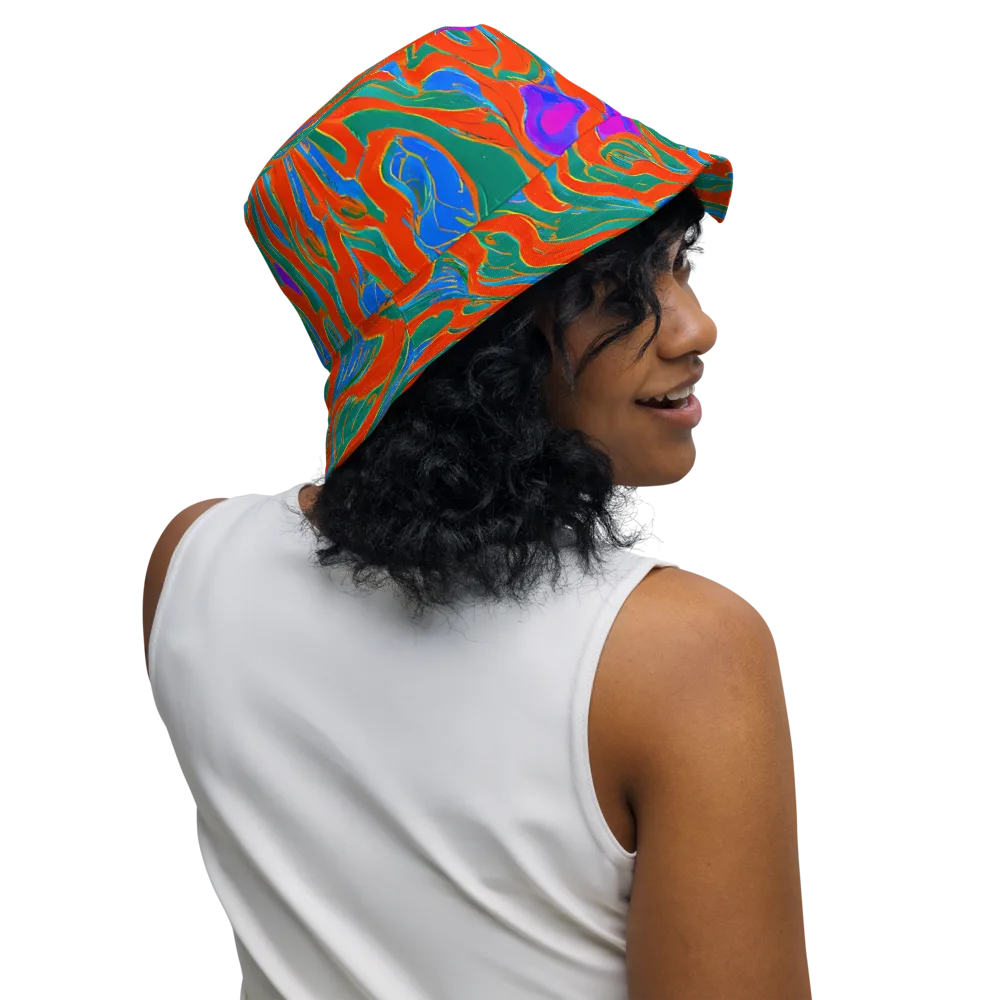 Childish Strokes on Reversible Bucket Hat — Right Outside