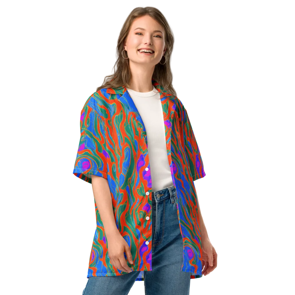 Childish Strokes on Button Shirt — Front