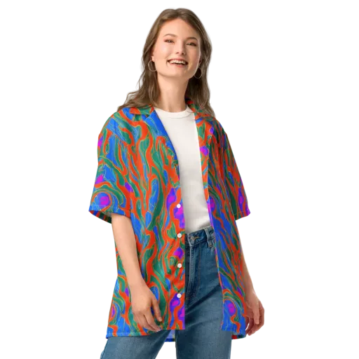Childish Strokes on a Button Shirt