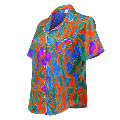 Childish Strokes on a Women's Short Sleeve Pajama Top
