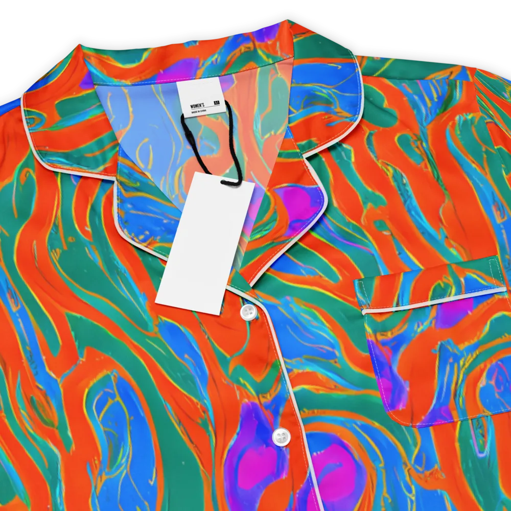 Childish Strokes on Women's Short Sleeve Pajama Top — Product details