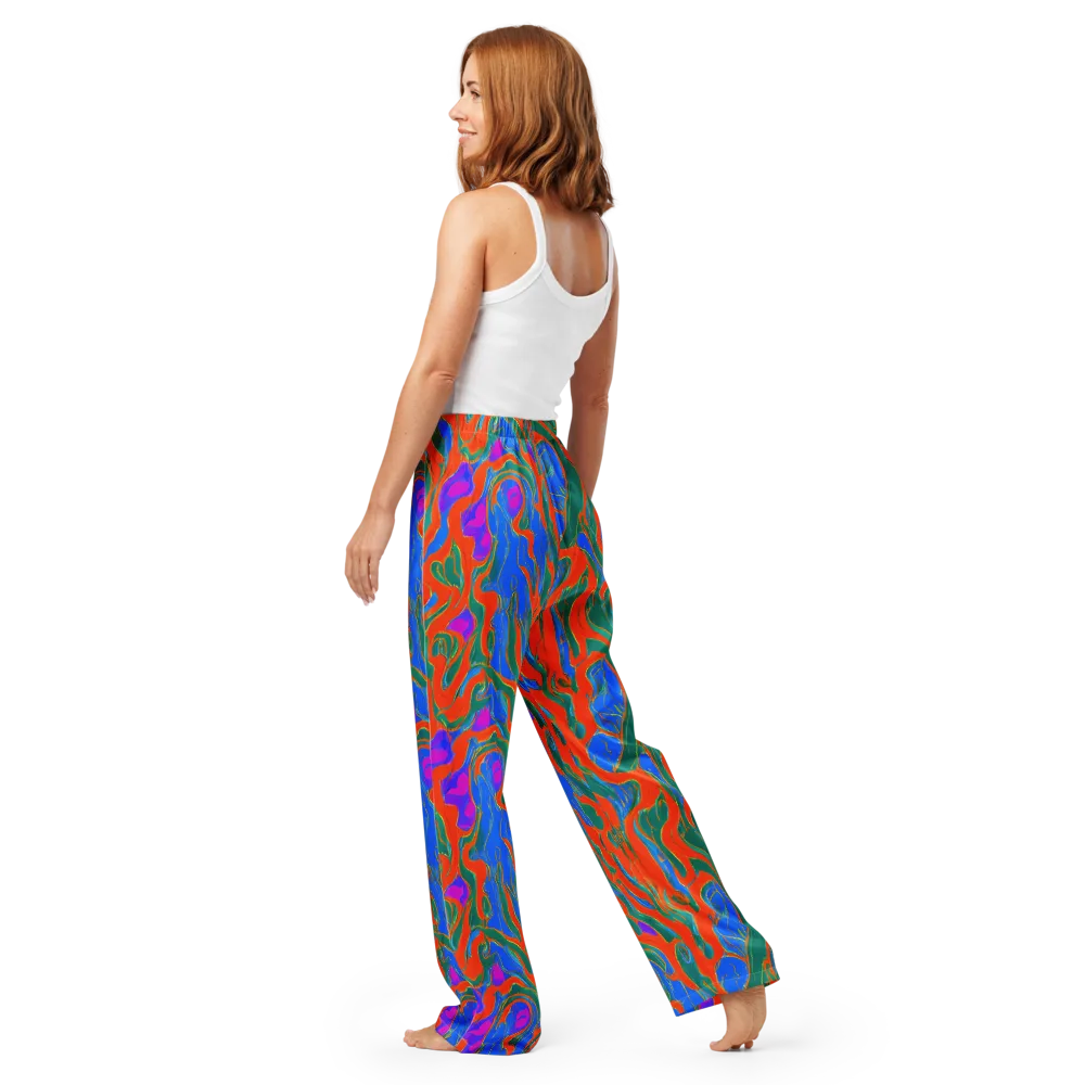 Childish Strokes on Women's Pajama Pants — Back