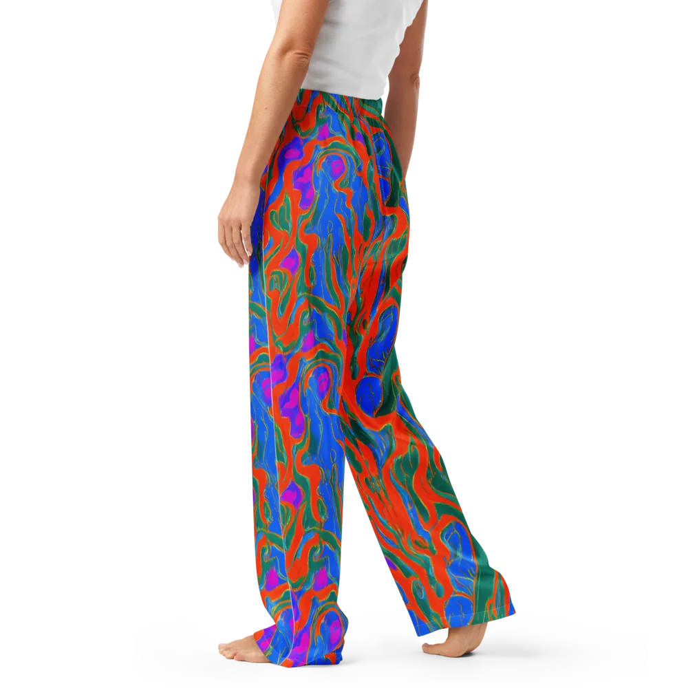 Childish Strokes on Women's Pajama Pants — Left