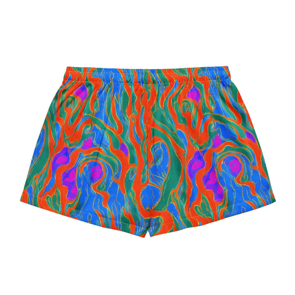 Childish Strokes on Women's Pajama Shorts — Back