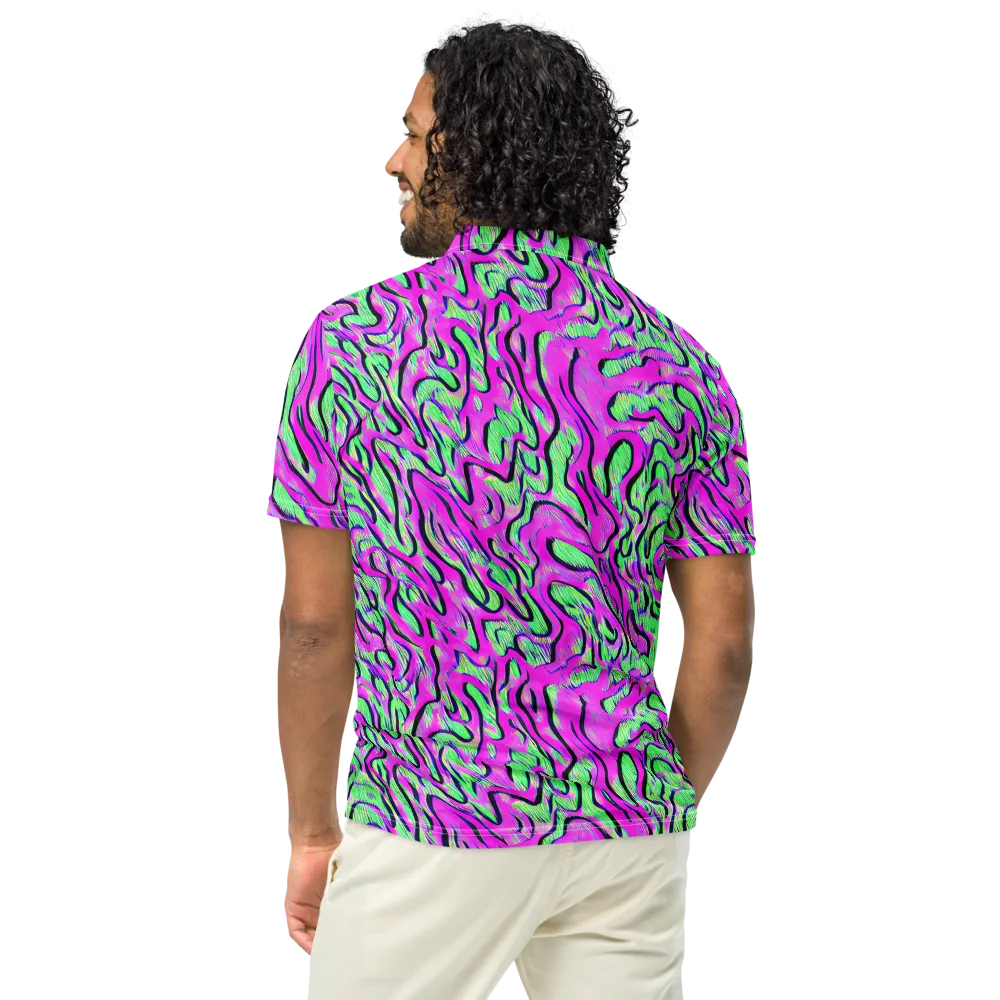 Vito's Pulse on Men's Slim Fit Polo Shirt — Back