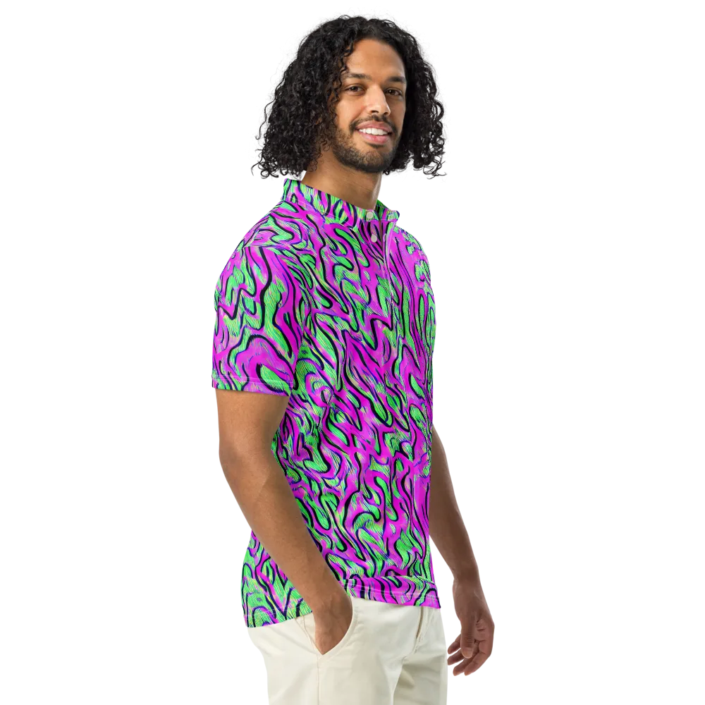 Vito's Pulse on Men's Slim Fit Polo Shirt — Right Front