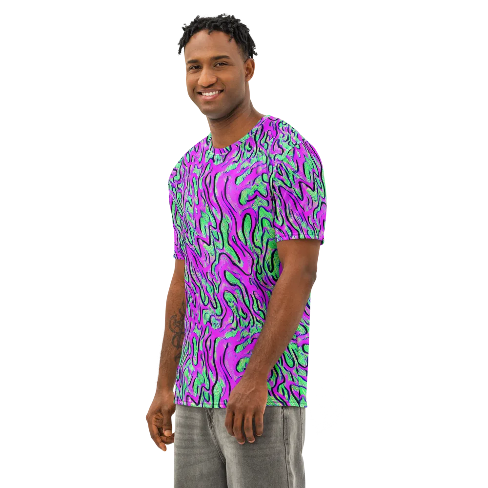 Vito's Pulse on Men's Cotton Crew Neck T-Shirt — Left Front