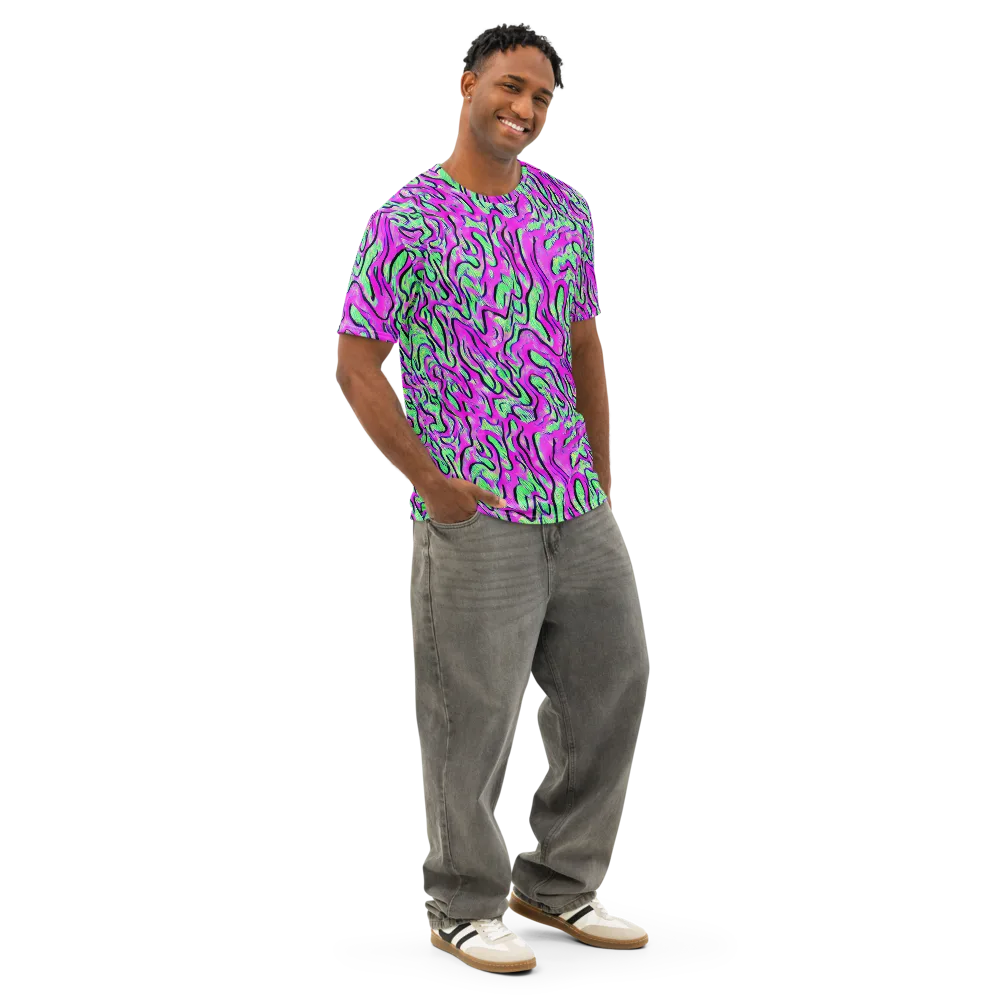 Vito's Pulse on Men's Cotton Crew Neck T-Shirt — Right Front