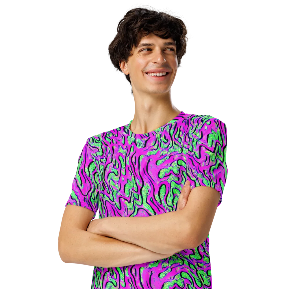 Vito's Pulse on Men's Crew Neck T-Shirt — Left Front