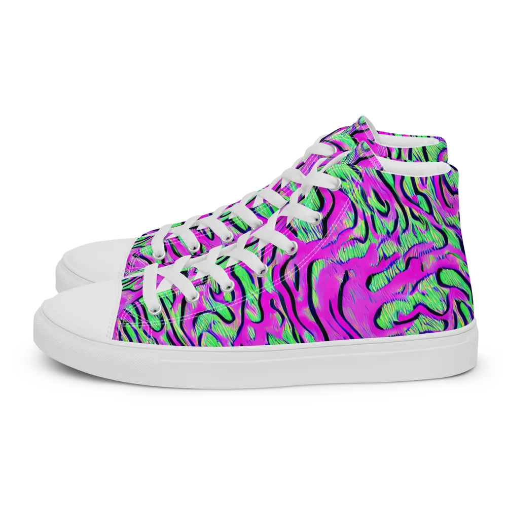 Vito's Pulse on Men's High Top Canvas Shoes — Left