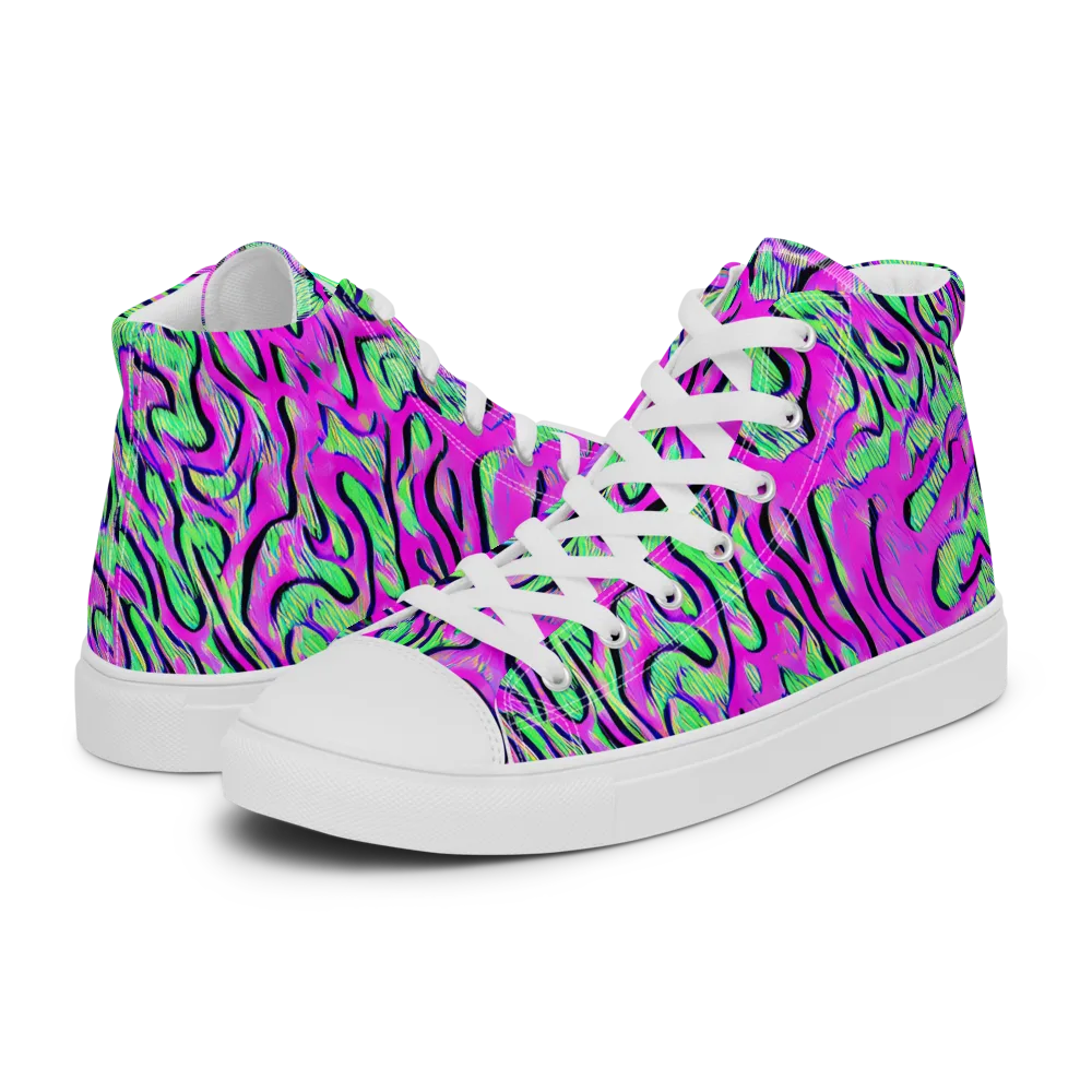 Vito's Pulse on Men's High Top Canvas Shoes — Left