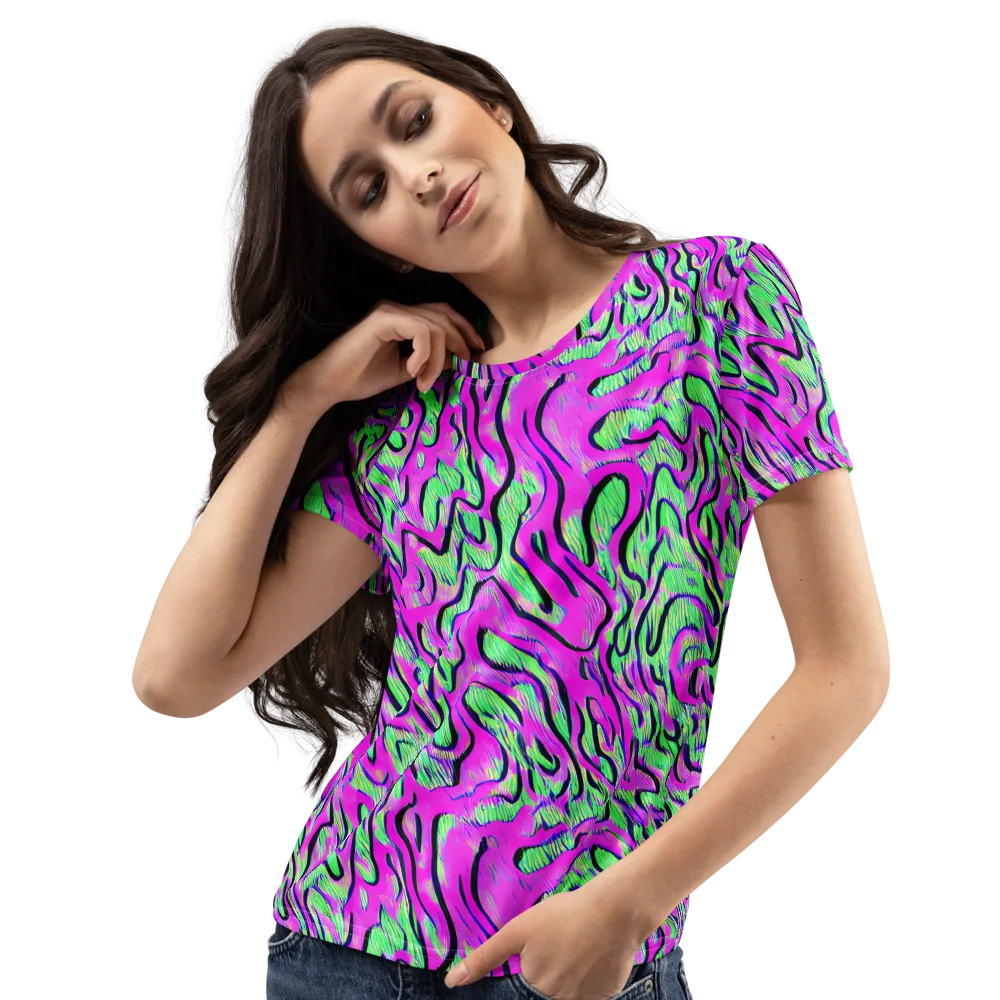 Vito's Pulse on Women's Crew Neck T-Shirt — Left Front