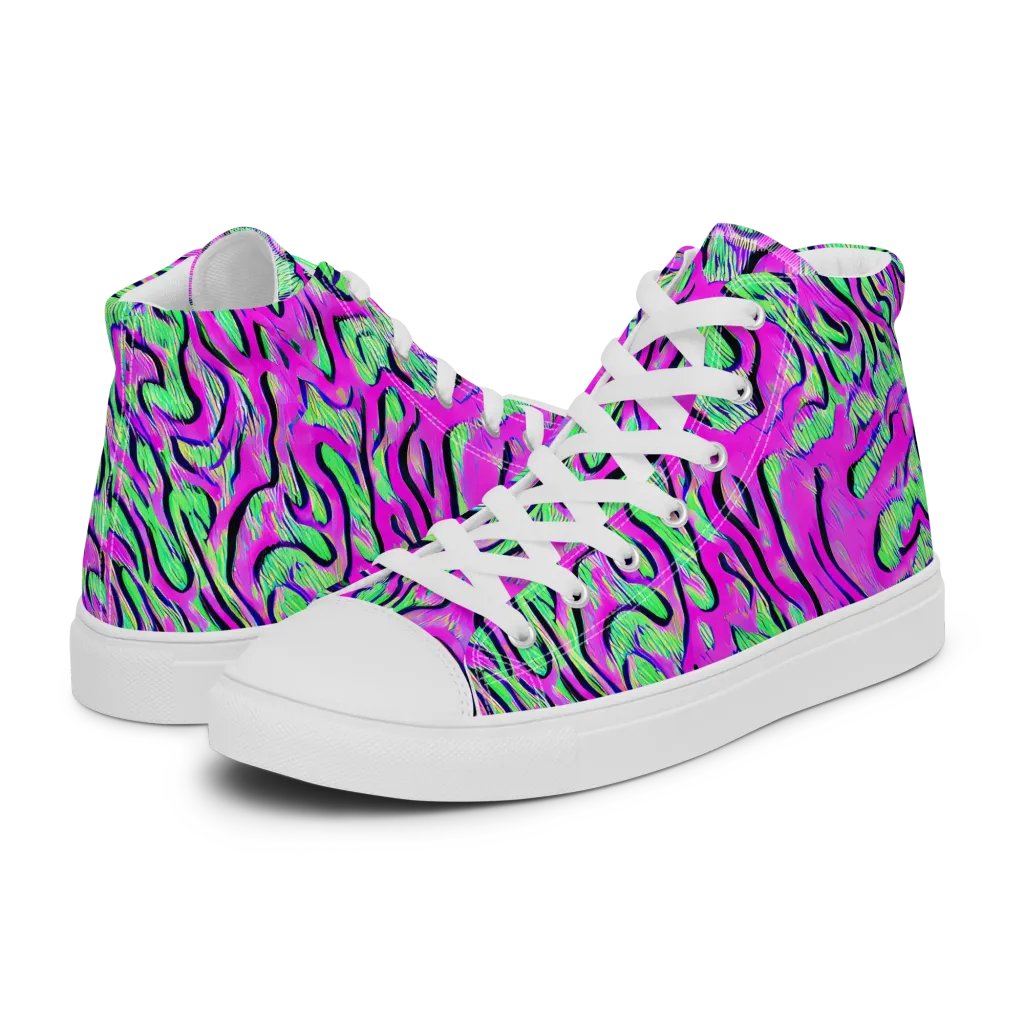 Vito's Pulse on Women's High Top Canvas Shoes — Left
