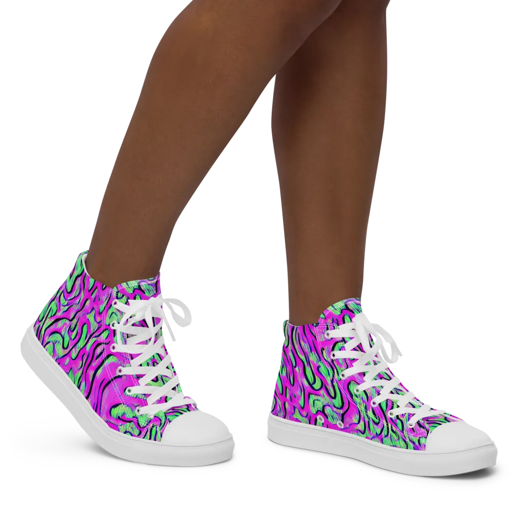 Vito's Pulse on Women's High Top Canvas Shoes — Right