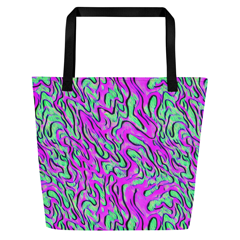 Vito's Pulse on Large Tote Bag W/ Pocket — Front
