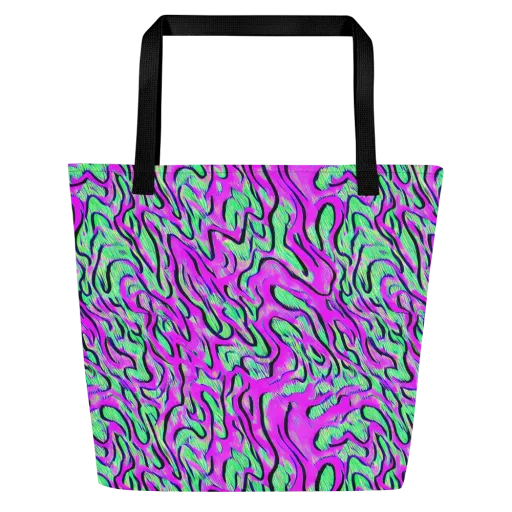 Vito's Pulse on a Large Tote Bag W/ Pocket