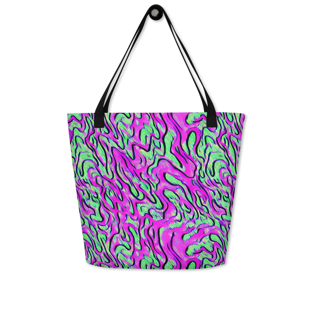 Vito's Pulse on Large Tote Bag W/ Pocket — Front