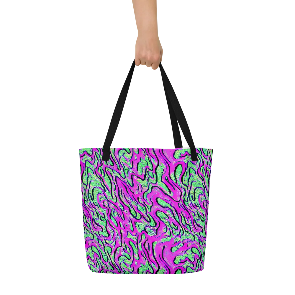 Vito's Pulse on Large Tote Bag W/ Pocket — Front