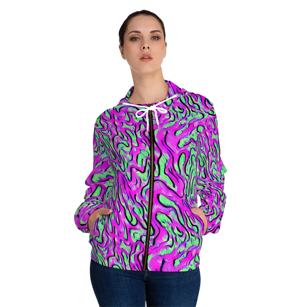 Vito's Pulse on Women's Full-Zip Hoodie — Front On Person