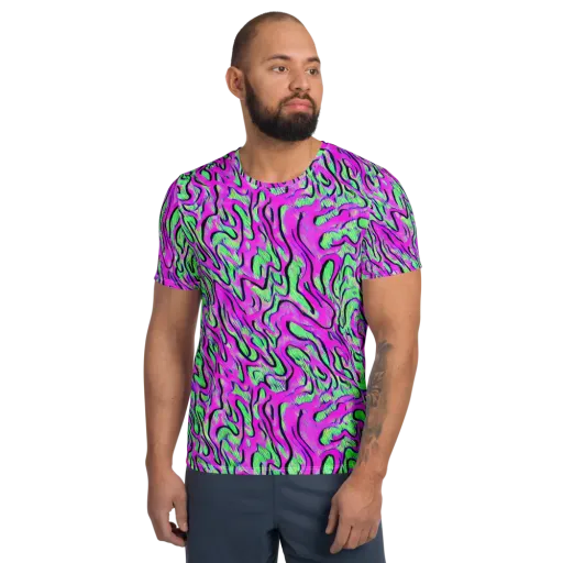 Vito's Pulse on a Men's Athletic T-Shirt