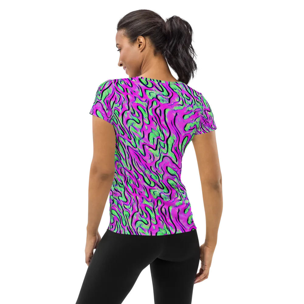 Vito's Pulse on Women's Athletic T-Shirt — Back