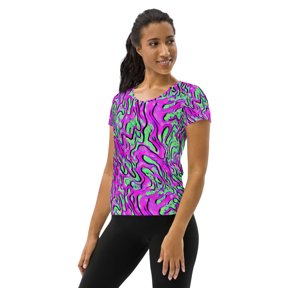 Vito's Pulse on Women's Athletic T-Shirt — Left