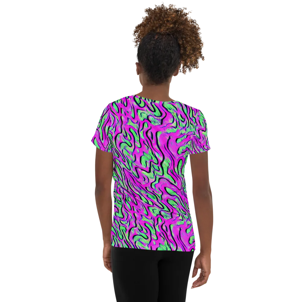 Vito's Pulse on Women's Athletic T-Shirt — Back