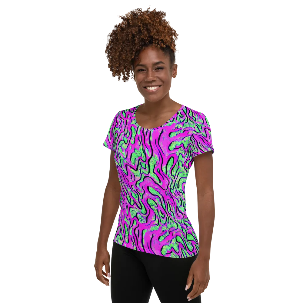 Vito's Pulse on Women's Athletic T-Shirt — Left