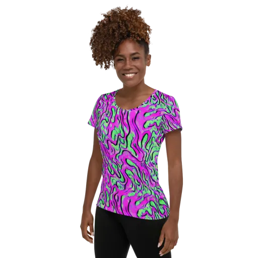Vito's Pulse on a Women's Athletic T-Shirt