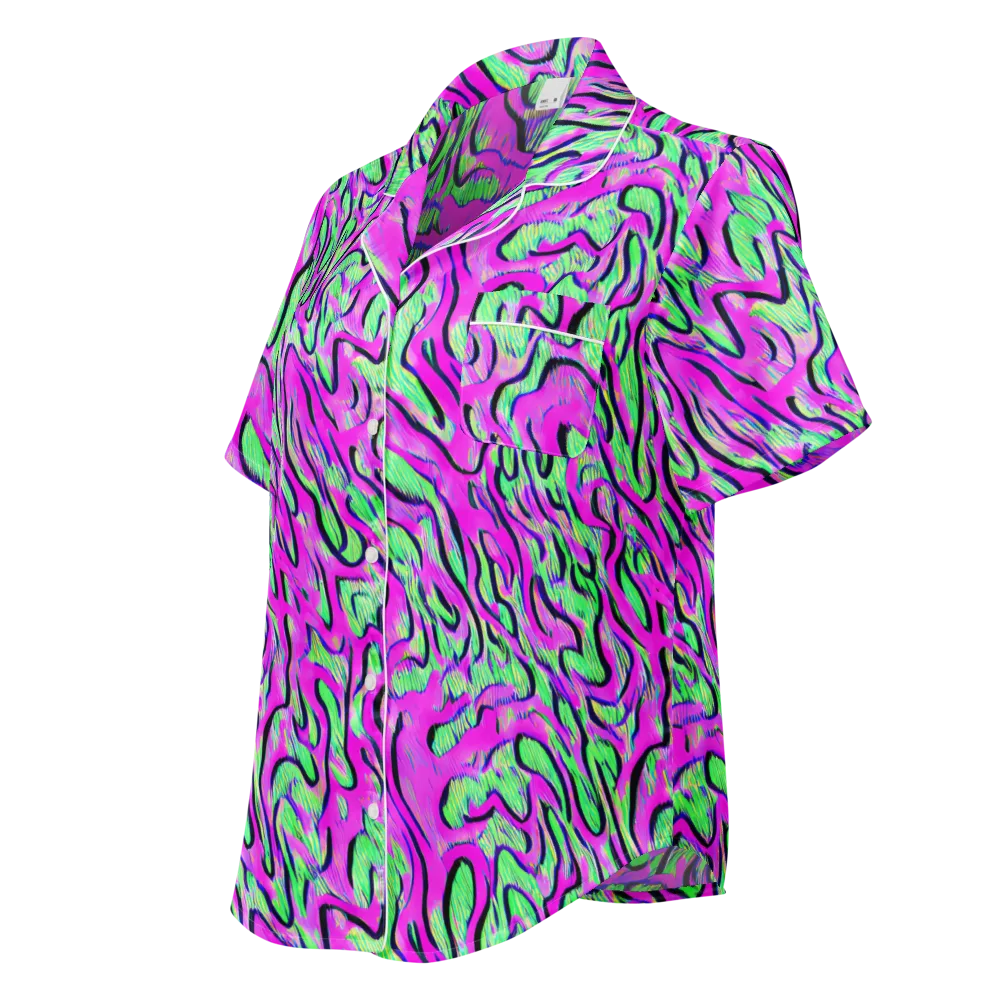 Vito's Pulse on Women's Short Sleeve Pajama Top — Left Front