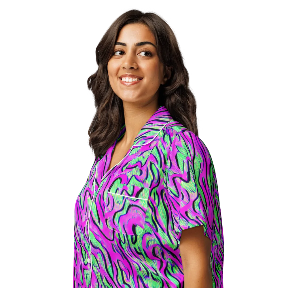 Vito's Pulse on Women's Short Sleeve Pajama Top — Left Front