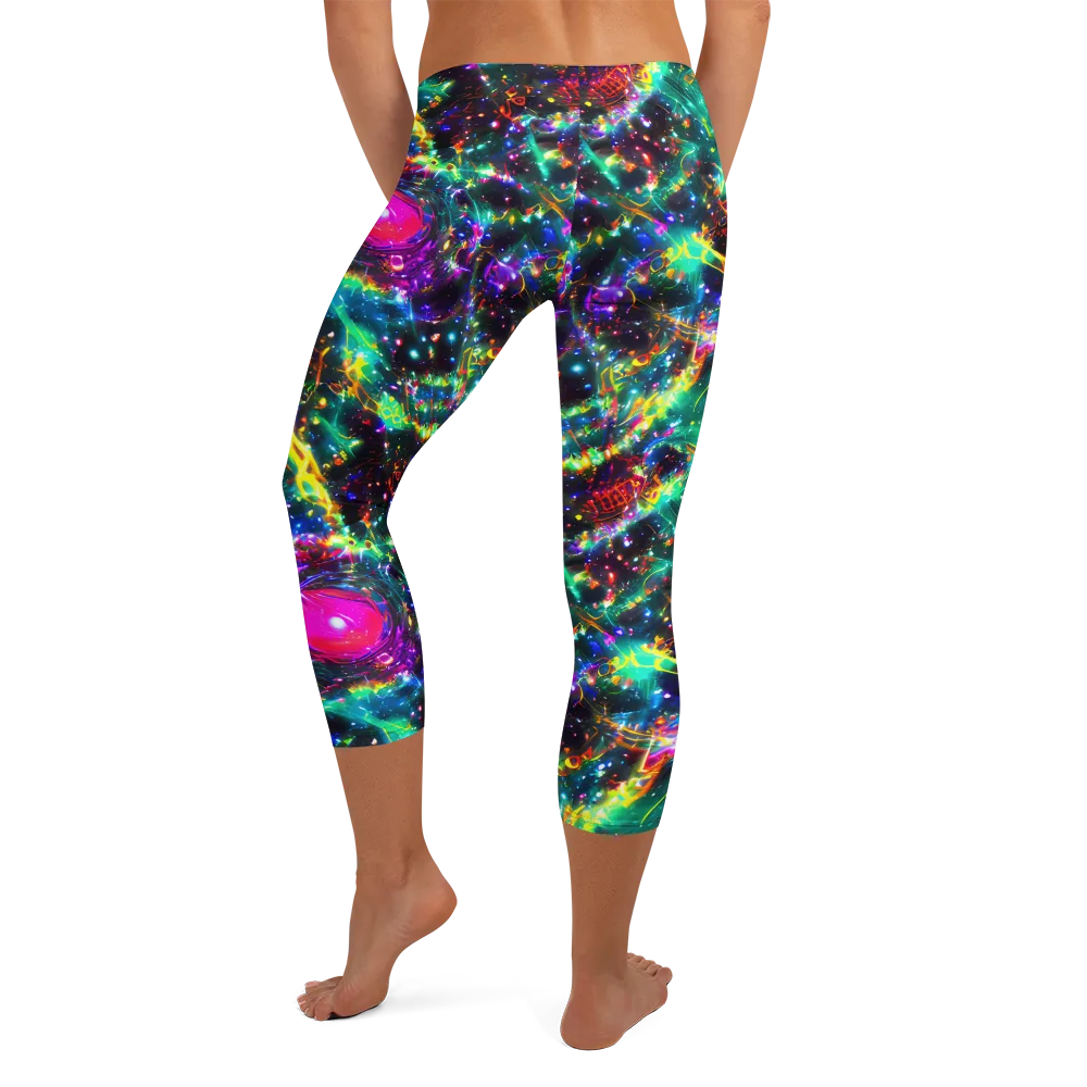 Blythe Nebula on Capri Leggings — Back