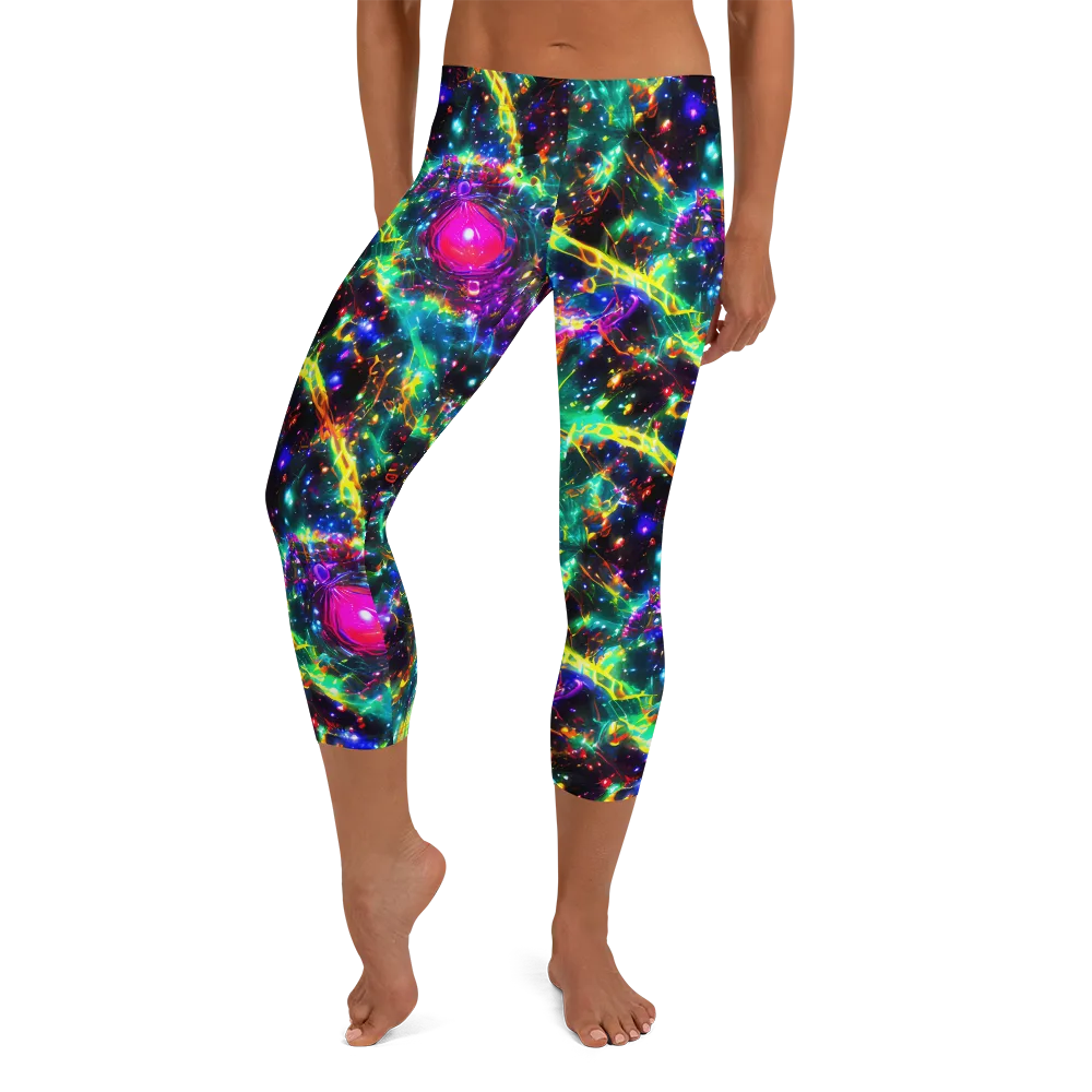 Blythe Nebula on Capri Leggings — Front