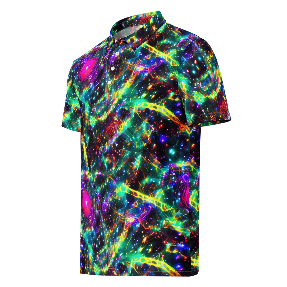 Blythe Nebula on Men's Slim Fit Polo Shirt — Left Front
