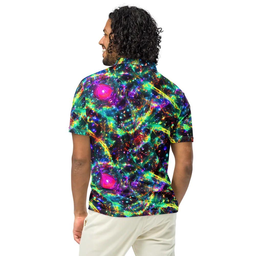 Blythe Nebula on Men's Slim Fit Polo Shirt — Back