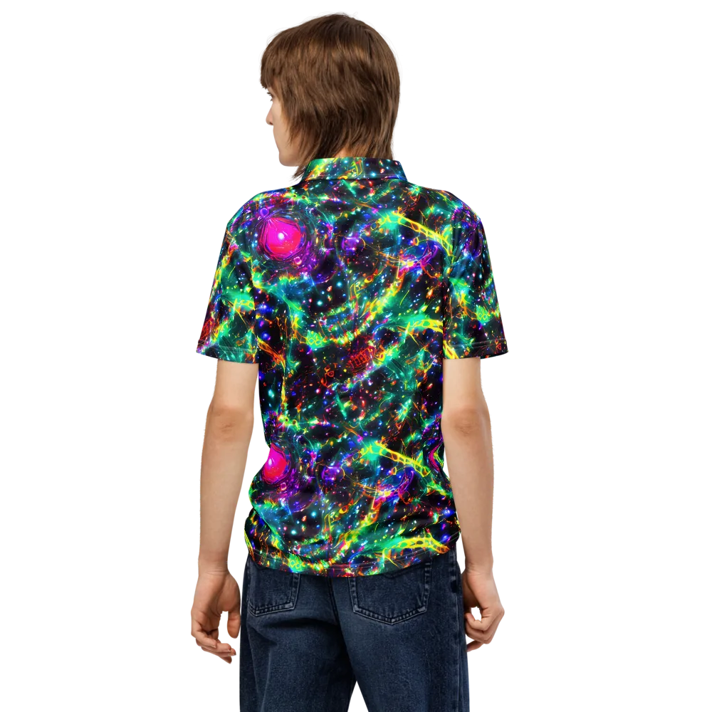 Blythe Nebula on Men's Slim Fit Polo Shirt — Back