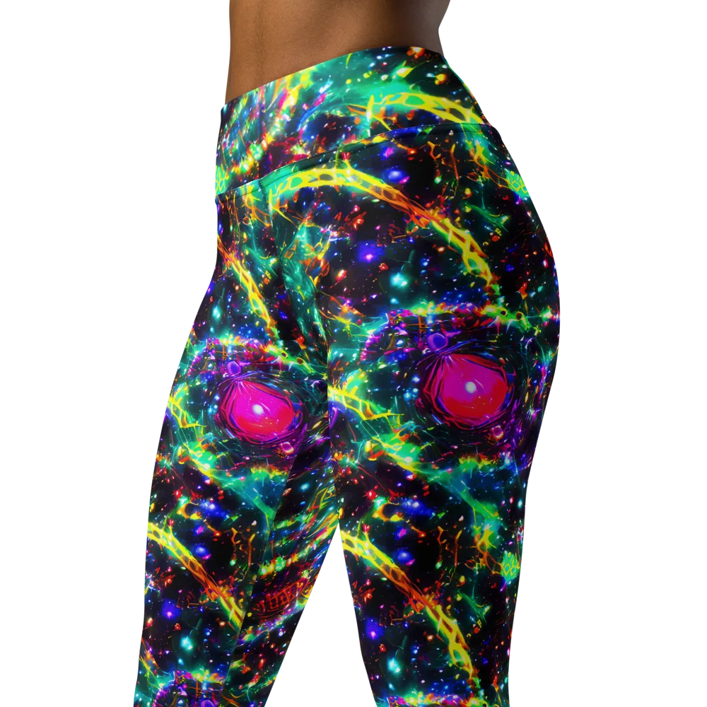 Blythe Nebula on Yoga Leggings — Left Front