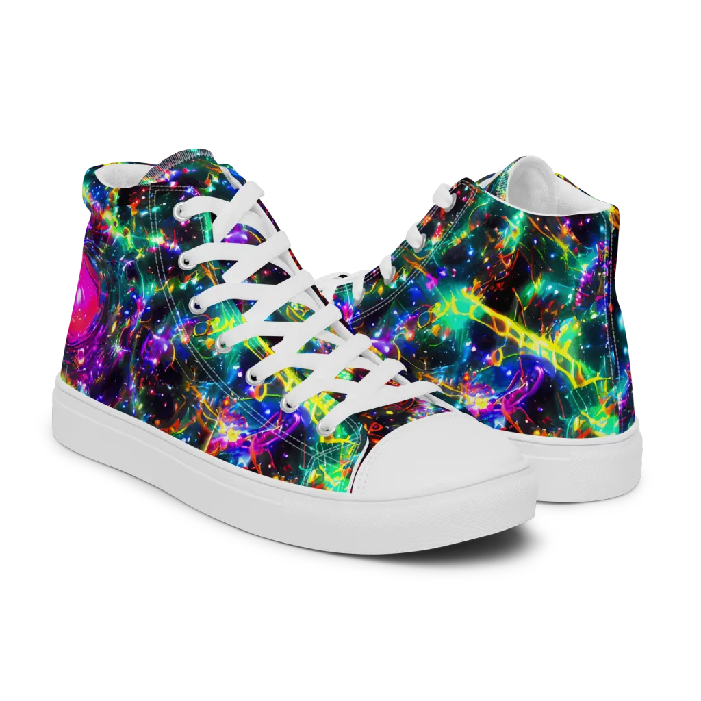 Blythe Nebula on Men's High Top Canvas Shoes — Right