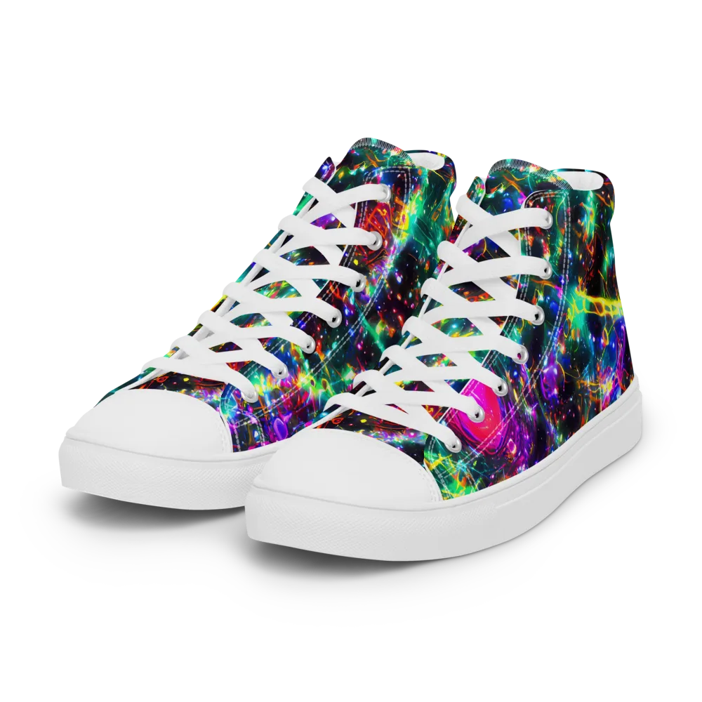 Blythe Nebula on Women's High Top Canvas Shoes — Left Front