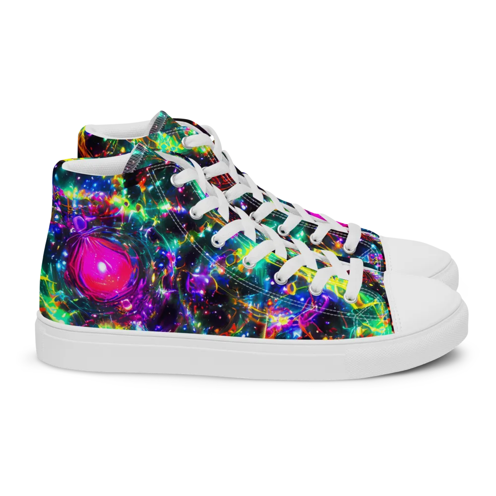Blythe Nebula on Women's High Top Canvas Shoes — Right