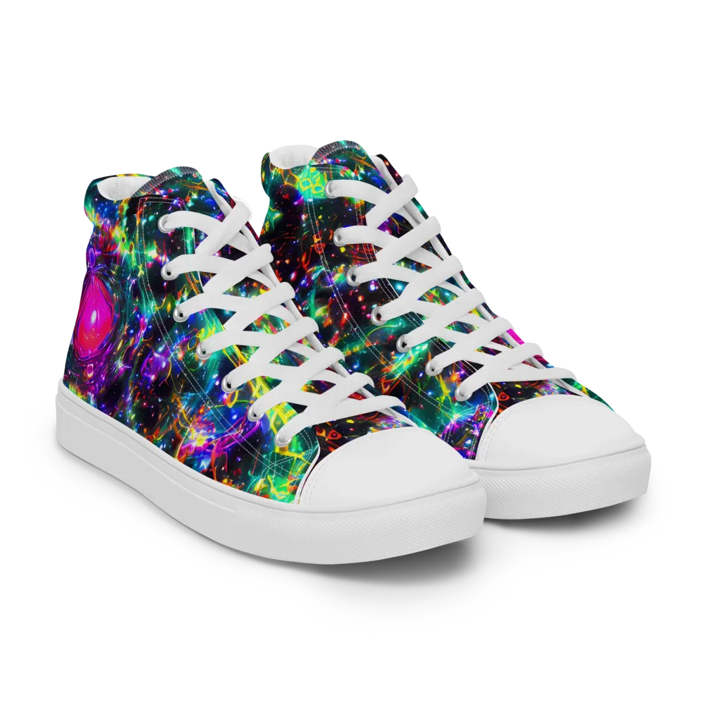 Blythe Nebula on Women's High Top Canvas Shoes — Right Front