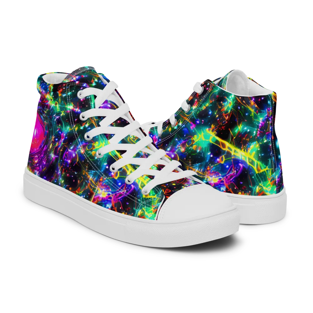 Blythe Nebula on Women's High Top Canvas Shoes — Right