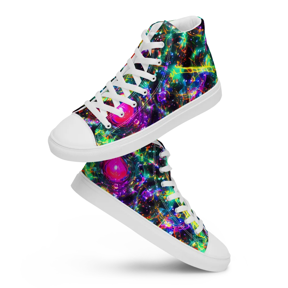 Blythe Nebula on Women's High Top Canvas Shoes — Front