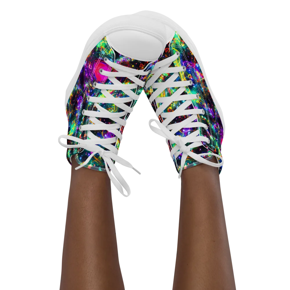 Blythe Nebula on Women's High Top Canvas Shoes — Front